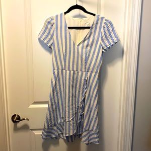 Jcrew factory striped short sleeve dress, size 0